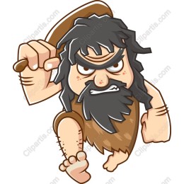 Fierce Cartoon Caveman