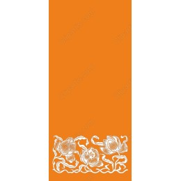 Elegant Floral with Vines and Orange Background