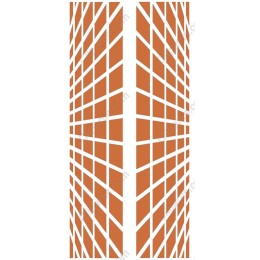 Terracotta Geometric Grid