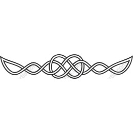 Elegant Intertwined Line Art Border