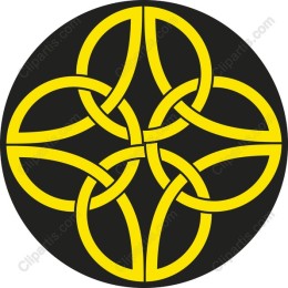 Intricate Yellow Knot Pattern