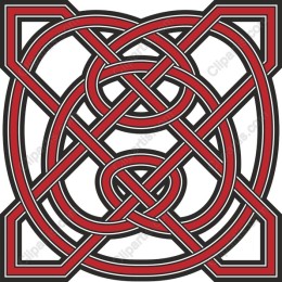 Celtic Knot in Red and Black