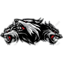 Triple Wolf Head