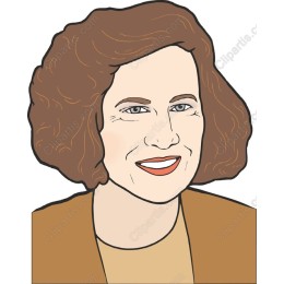 Elegant Curly Hair Woman Portrait