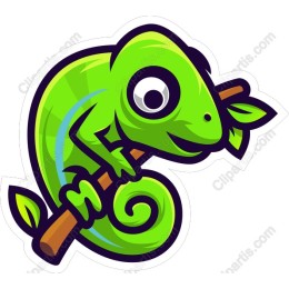 Vibrant Chameleon in and