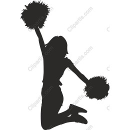 Cheerleader with Pom-Poms