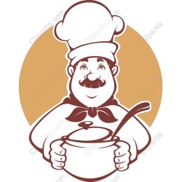 Chef with Cooking Pot