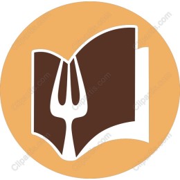 Culinary Recipe Book and Fork