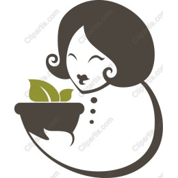 Cheerful Eco-Friendly Woman with Leaves
