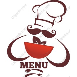 Vibrant Chef with Bowl Menu