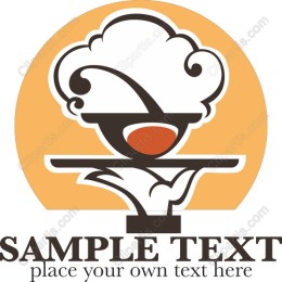 Elegant Chef Hat and Bowl with Customizable Text