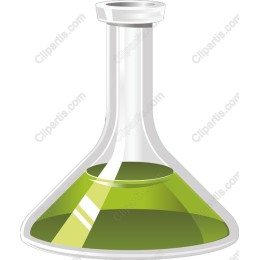 Green Laboratory Flask