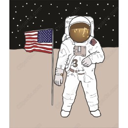 Astronaut with American Flag