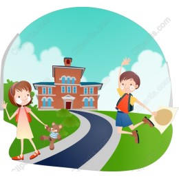 Cheerful School Scene