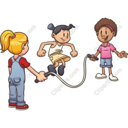 Playful Kids Jump Rope