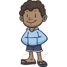 Cheerful Cartoon Boy