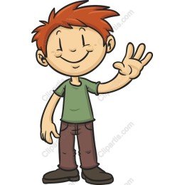 Cheerful Cartoon Boy