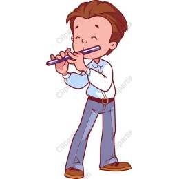 Charming Young Flutist
