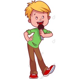 Cheerful Singing Boy
