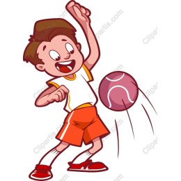 Energetic Boy Playing Ball