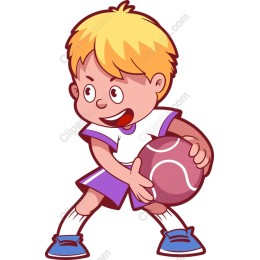 Energetic Boy Playing with Tennis Ball