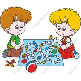 Cheerful Children Playing Board Game