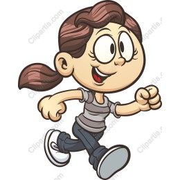 Energetic Animated Girl Running
