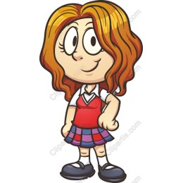 Cheerful Schoolgirl