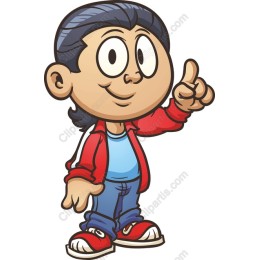 Playful Young Boy Cartoon Character