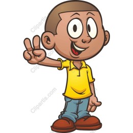 Cheerful Cartoon Boy