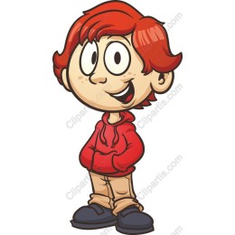Cheerful Cartoon Boy