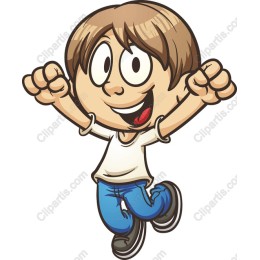 Joyful Cartoon Boy