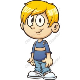 Cheerful Boy Character