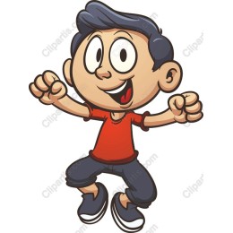Cheerful Jumping Boy