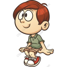 Cheerful Cartoon Boy