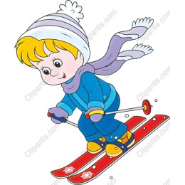Cheerful Winter Skiing