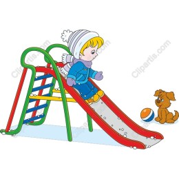 Joyful Playground with Child and Puppy