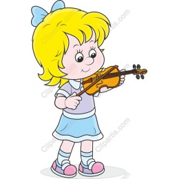Cheerful Violin Girl