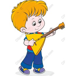 Charming Boy with Balalaika