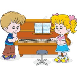 Charming Kids Playing Piano
