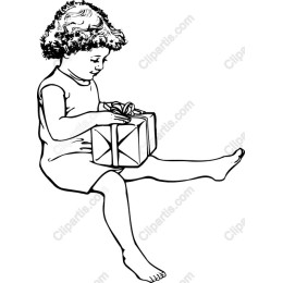 Charming Child with Gift