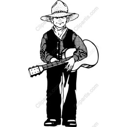Cowboy Kid with Guitar