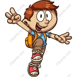 Cheerful Cartoon Boy