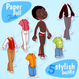 Paper Doll Jack - 5 Stylish Outfits Set