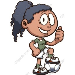 Cheerful Young Soccer Girl