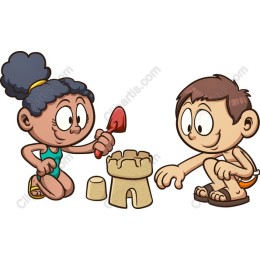 Playful Sandcastle Building