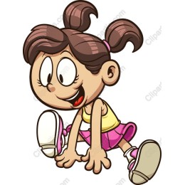 Playful Cartoon Girl