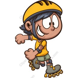 Cheerful Roller Skater