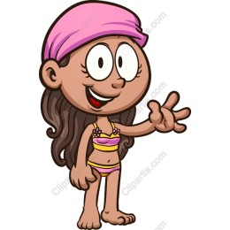 Cheerful Summer Bikini Girl