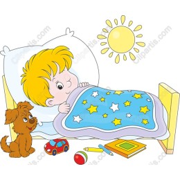 Adorable Sleeping Child and Puppy